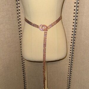 Elegant Gold Rhinestone Belt